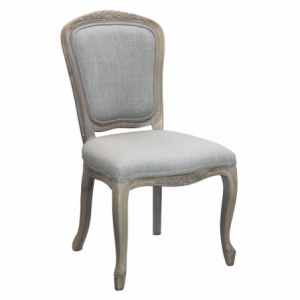 Set 2 sedie Romy in tessuto grigio classiche per soggiorno