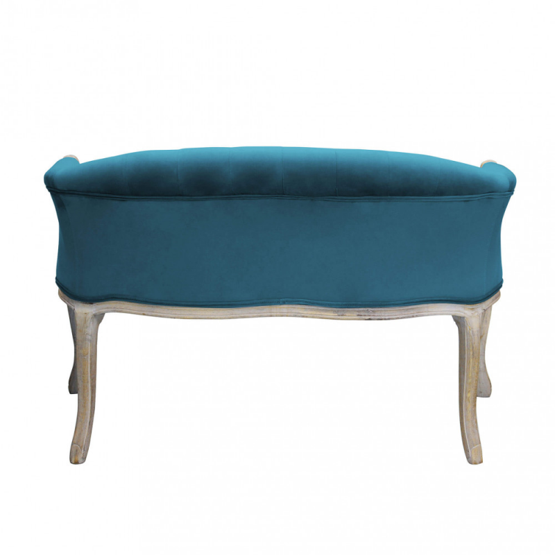 Divano Coleman in velluto blu moderno per soggiorno elegante