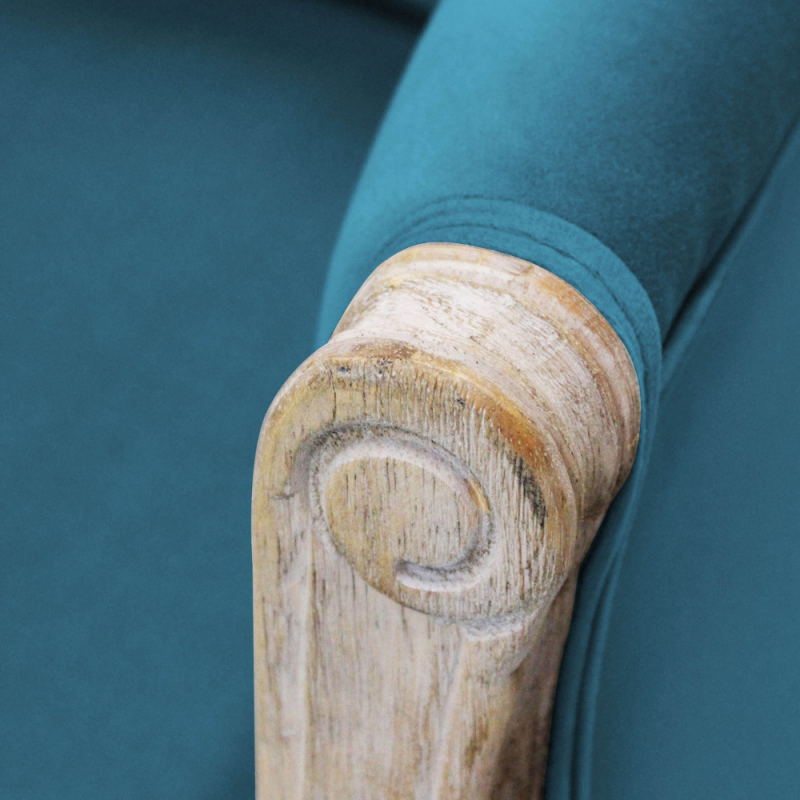 Divano Coleman in velluto blu moderno per soggiorno elegante