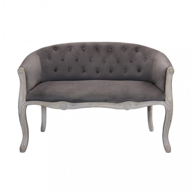 Divano Coleman in velluto taupe moderno per soggiorno elegante