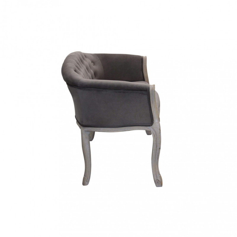Divano Coleman in velluto taupe moderno per soggiorno elegante
