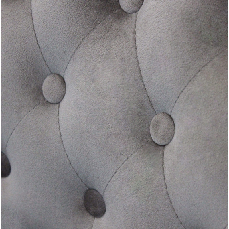 Divano Coleman in velluto taupe moderno per soggiorno elegante