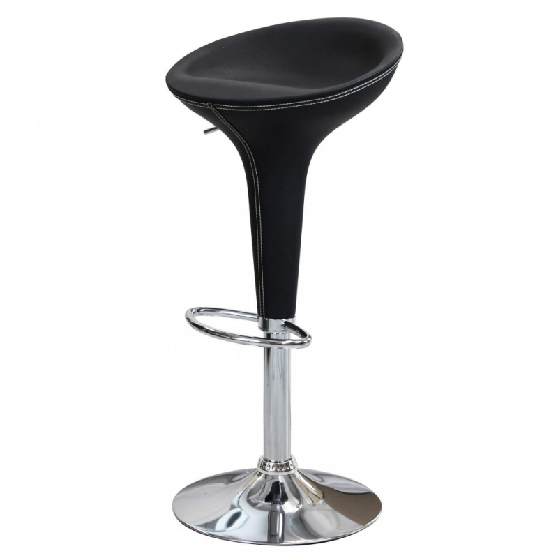 Set 2 sgabelli Jago neri moderni regolabili per cucina e bar