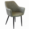 Set 2 poltrone Sindy in ecopelle classiche per soggiorno elegante