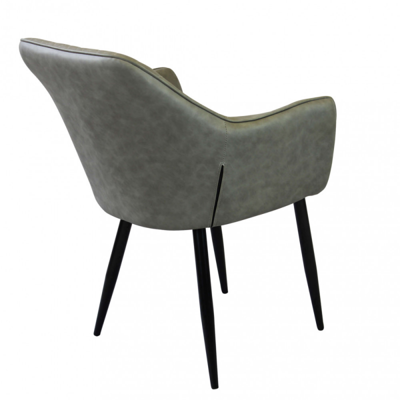 Set 2 poltrone Sindy in ecopelle classiche per soggiorno elegante