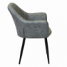 Set 2 poltrone Sindy in ecopelle classiche per soggiorno elegante