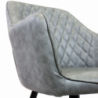 Set 2 poltrone Sindy in ecopelle classiche per soggiorno elegante
