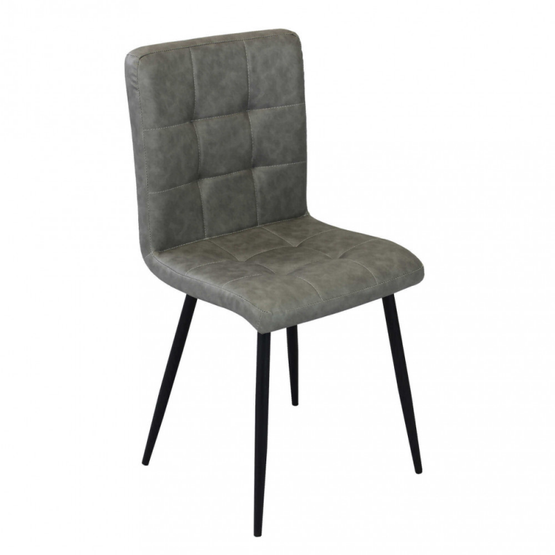Set 4 poltrone Rosalyn in ecopelle classiche per soggiorno elegante