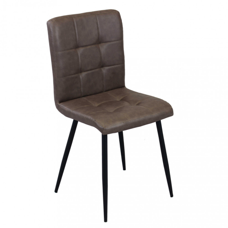 Set 4 poltrone Rosalyn in ecopelle classiche per soggiorno elegante