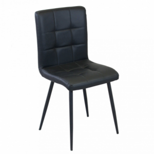 Set 4 poltrone Rosalyn in ecopelle classiche per soggiorno elegante
