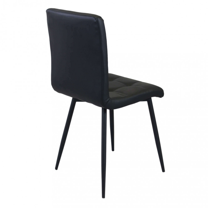 Set 4 poltrone Rosalyn in ecopelle classiche per soggiorno elegante