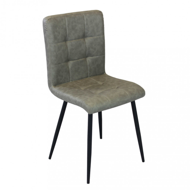 Set 4 poltrone Rosalyn in ecopelle classiche per soggiorno elegante
