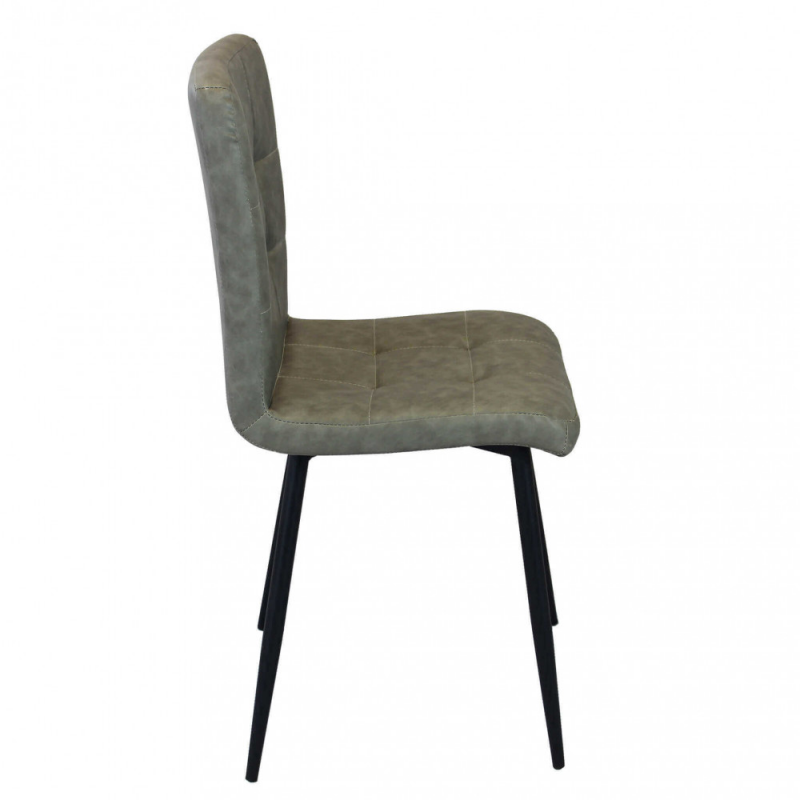 Set 4 poltrone Rosalyn in ecopelle classiche per soggiorno elegante