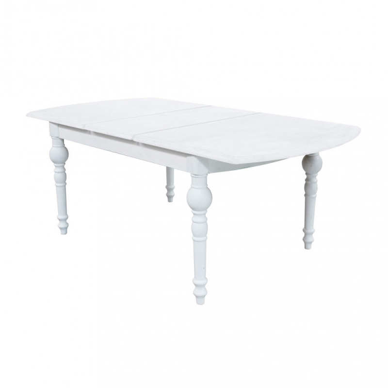 TAVOLO CROSS ROUND 150/190 X 100 BIANCO