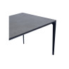 Tavolo Alghero 180x90 Alluminio Antracite Piano Gress Grigio Moia
