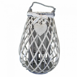 Lanterna Raymonde bianco antico in ferro per casa e giardino