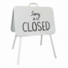 Cartello acciaio Open/Closed Pierre Cosma L60×P53×H77 cm bianco vintage — levantshop.live