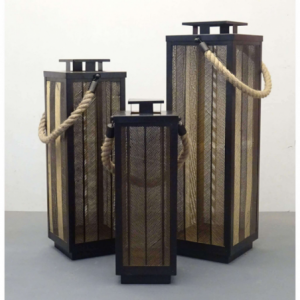 Zoom SET DI 3 LANTERNE IN METALLO CLARISSE