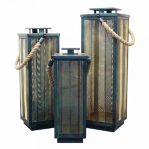 SET DI 3 LANTERNE IN METALLO CLARISSE