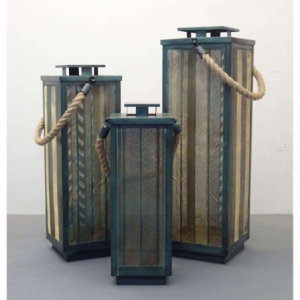 Zoom SET DI 3 LANTERNE IN METALLO CLARISSE