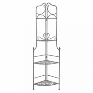 Zoom SCAFFALE CHARLOTTE 4 PIANI BIANCO OSSIDATO