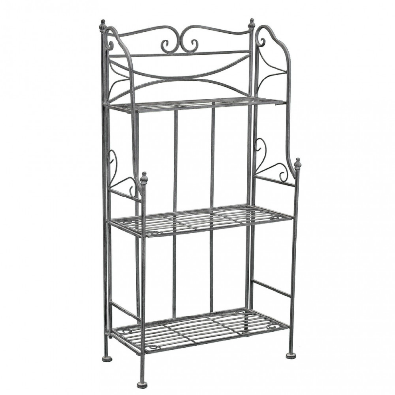 SCAFFALE CLAUDE 3 PIANI BIANCO OSSIDATO