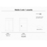 MOBILE a 2 ANTE con 1 CASSETTO BIANCO LISCIO E BIANCO LISCIO