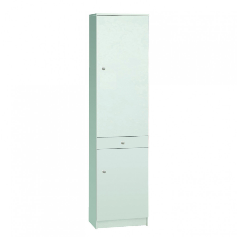 COLONNA a 2 ANTE con 1 cassetto BIANCO LISCIO