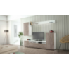Parete soggiorno Bridge bianco e rovere chiaro - Living moderno
