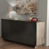 Credenza Carlile antracite e rovere chiaro moderna soggiorno