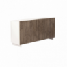 Credenza Carlile bianco e rovere chiaro moderna soggiorno