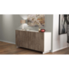 Credenza Carlile bianco e rovere chiaro moderna soggiorno