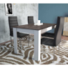 Tavolo Pepper bianco e grigio scuro cemento moderno casa