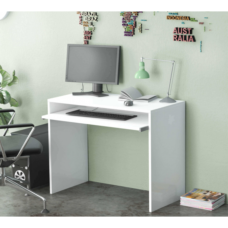 Porta PC Perry bianco moderno e compatto per ufficio casa