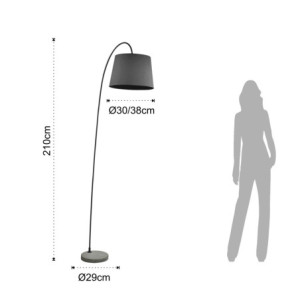 Zoom Lampada Da Terra Little Smarty Black L79 P42 H31 Cm