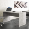 Scrivania Josie grigio effetto cemento 120x60x75h moderna