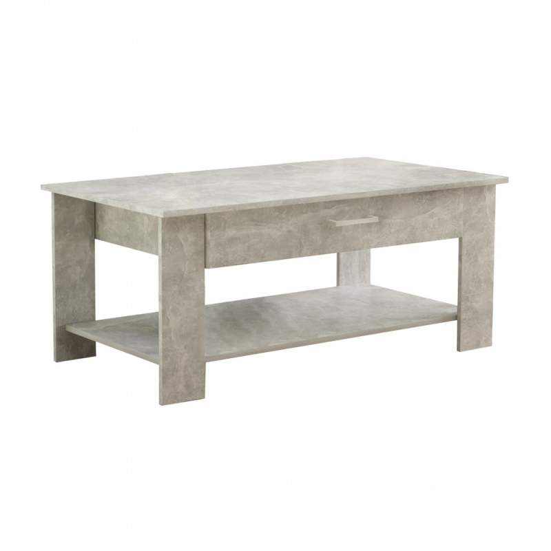 Tavolino Salotto Myrto grigio cemento moderno soggiorno casa