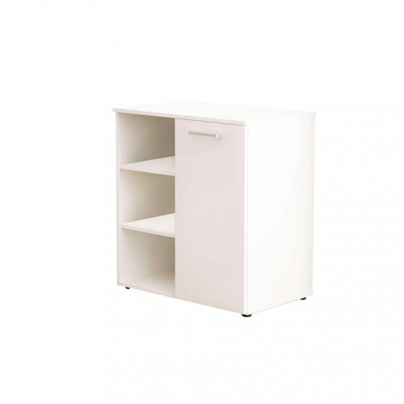 Mobiletto Mark 1 anta e 3 mensole bianco moderno salvaspazio