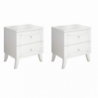 COPPIA COMODINI 2 CASSETTI BIANCO FRASSINATO TOMMASO