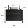 BAGNO A TERRA CM 92 NERO BRUCIATO FRANCESCO