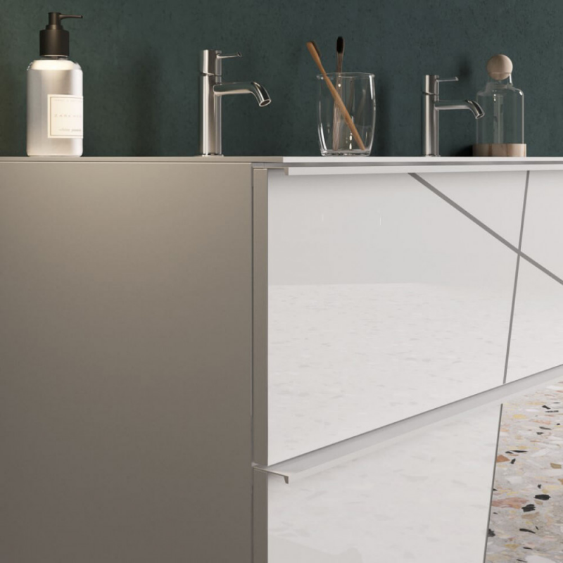 BAGNO A TERRA CM 100 BIANCO LUCIDO LEONARDO