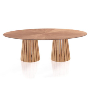 Zoom Tavolo Ovale Volga Wood 198 X 115 H6,5 Cm