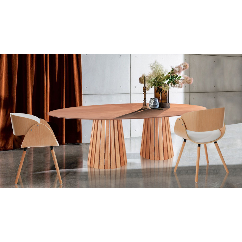 Tavolo Ovale Volga Wood 198 X 115 H6,5 Cm