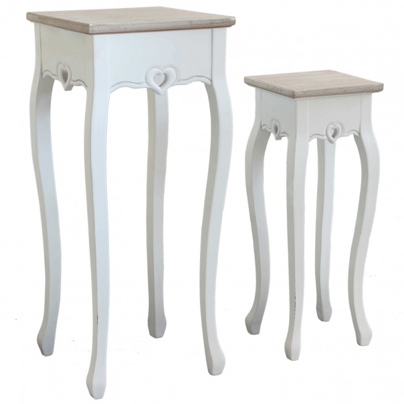 SET 2 TAVOLINI CUORE
