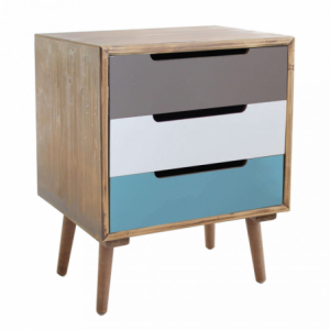 Cassettiera Adelaide 4 cassetti stile country compatta e robusta