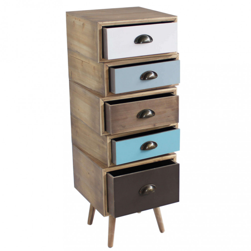 Cassettiera Colorado 4 cassetti stile moderno compatta e robusta