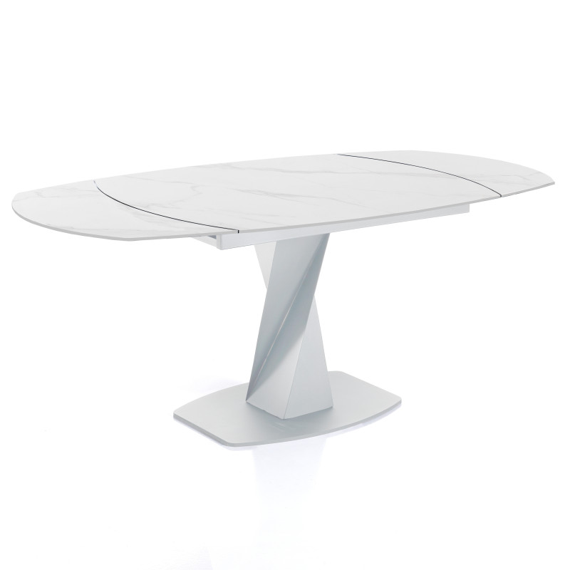 Tavolo Allungabile Twisted Total White 100 X 110 H.13 Cm