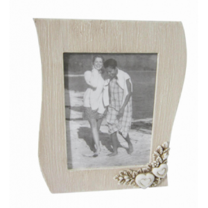 Portafoto shabby chic onda tortora 12x17 elegante e raffinato