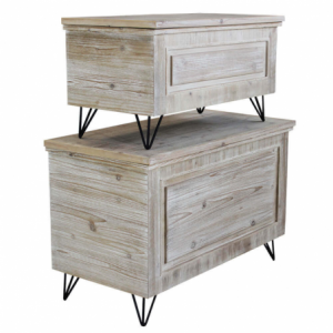SET DI 2 BAULI IN LEGNO