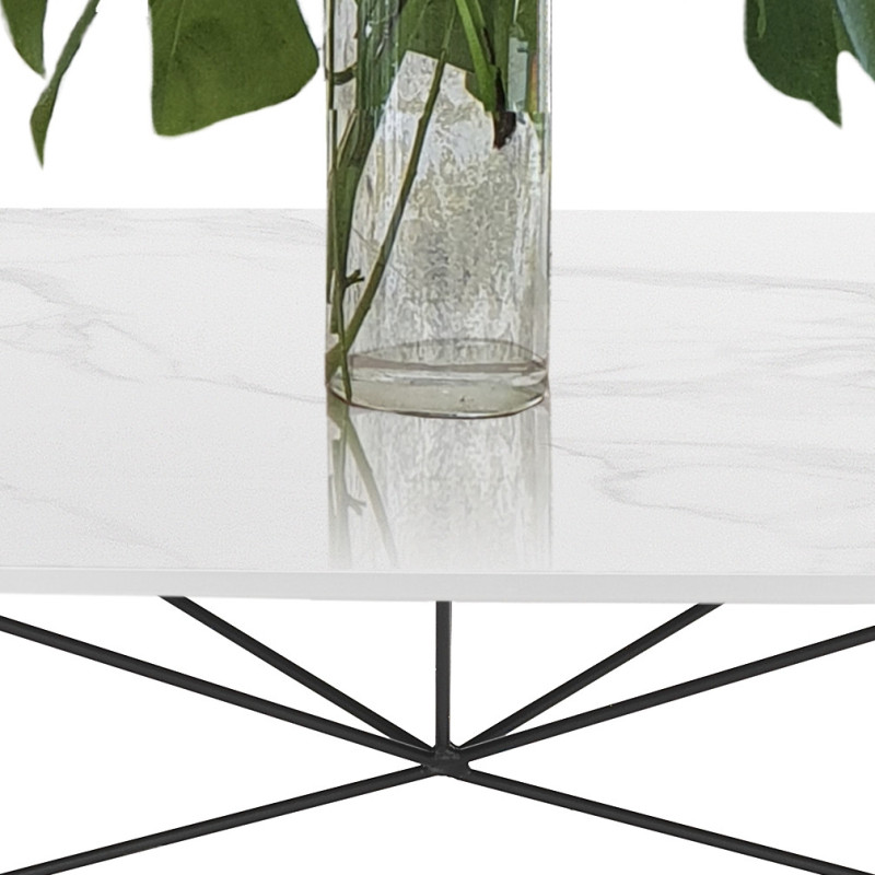 Tavolo / Scrivania Spillo White Marble 189 X 100 X H11 Cm